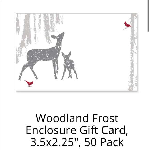 50 Snowy Deer Forest Enclosure Cards CLEARANCE - Picture 2 of 4